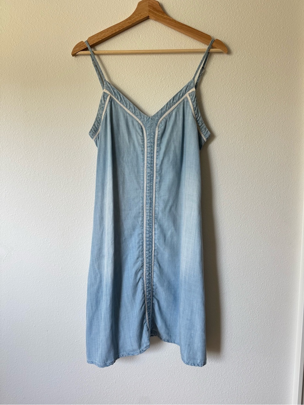 Light Blue Soft Tencel Denim look  Slip Dress with adjustable Straps XS